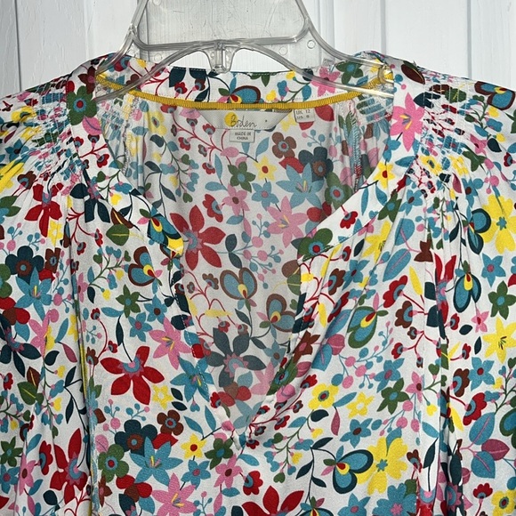 BODEN Kitty Smocked Neck Blouse Size US 8 - Picture 7 of 11